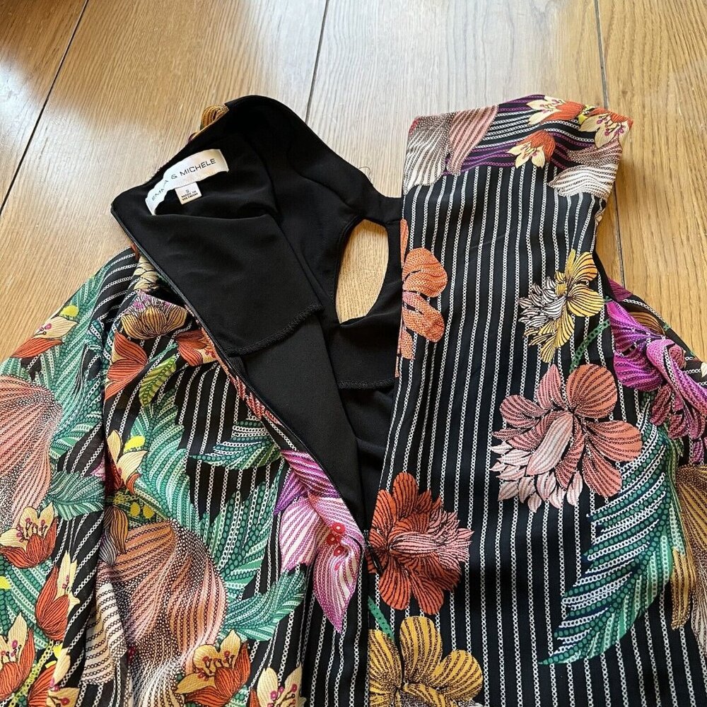 Emma & Michele Floral‎ Tropical Hawaiian Midi Dress Size Small Beach Travel - Picture 6 of 8